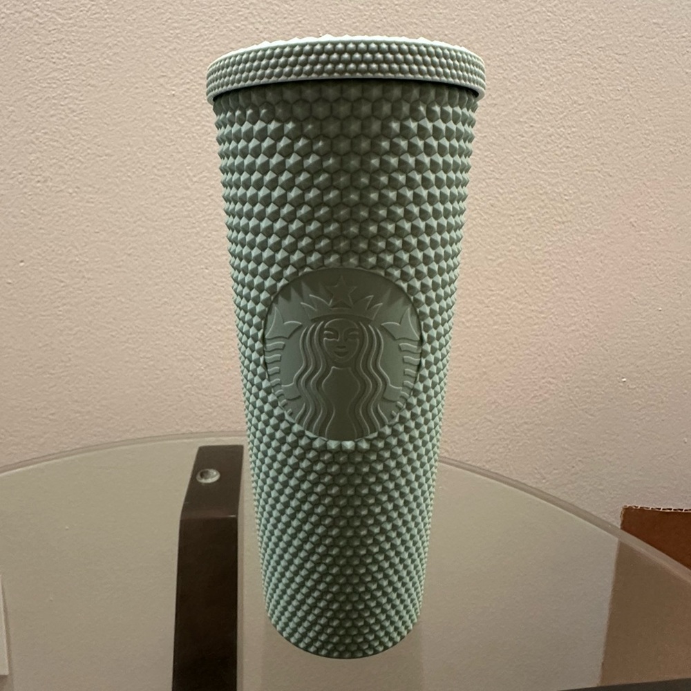 Starbucks 24 oz matte mint green studded Holiday tumbler